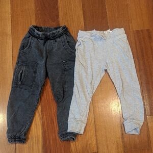 Kids Jogger Pants Set - Black and Gray